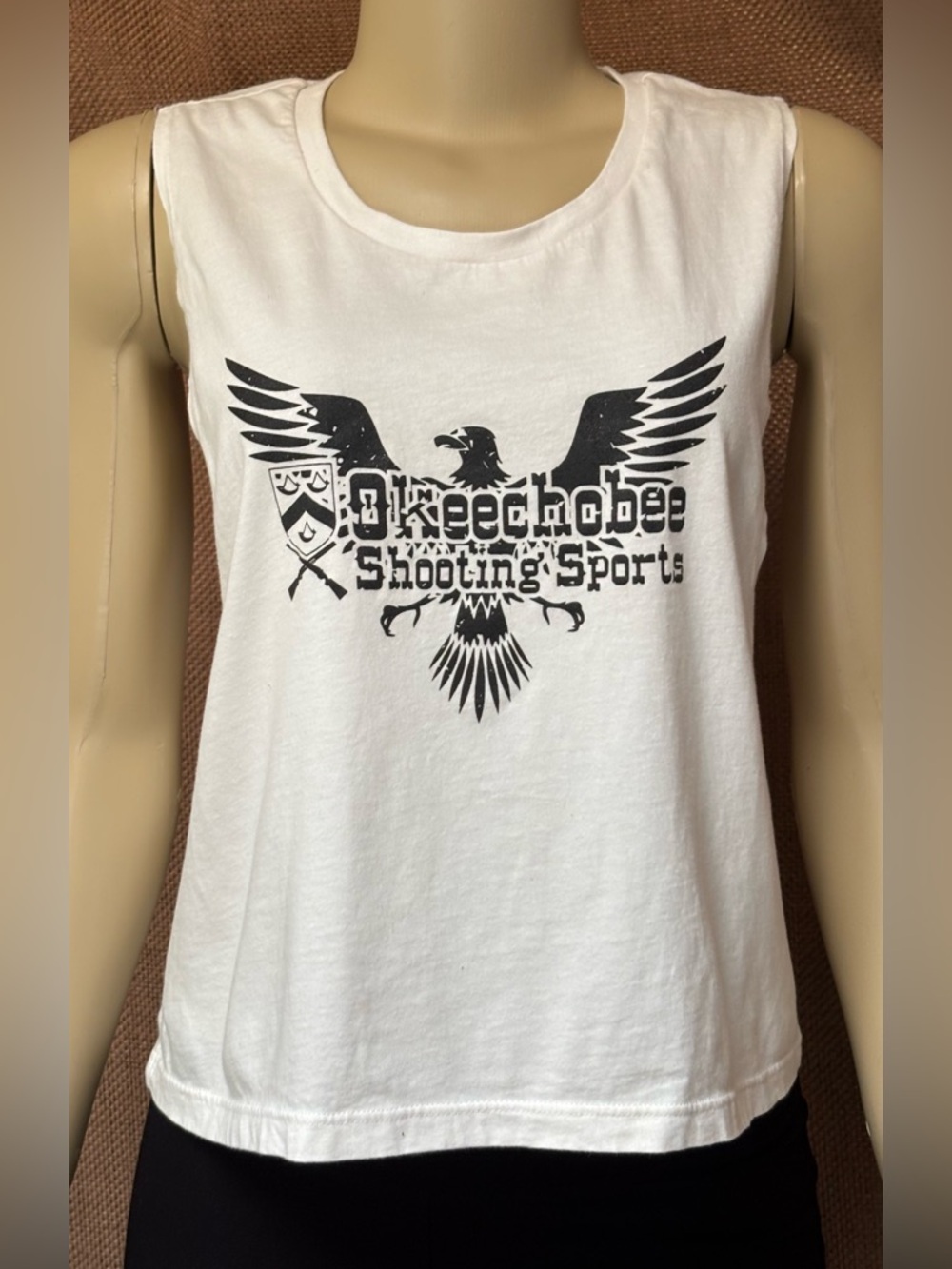 Women's White Graphic Tank